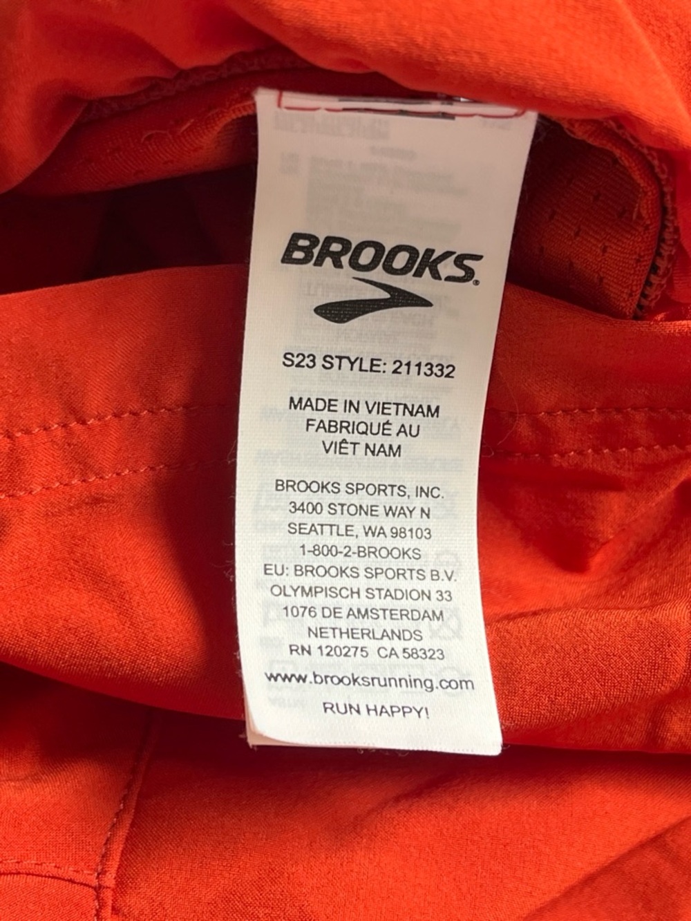 Brooks Sherpa 5" Running Shorts Orange Athletic Workout Colorful Mens Size XL - Picture 5 of 7